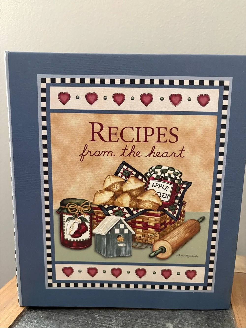Vintage 2002 Laurie Korsgaden Recipes from the Heart Binder Cottagecore Country
